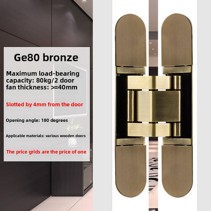 A 3D adjustable invisible door hinge hidden door hinge hidden hinge invisible cross hinge wooden door hidden door hinge