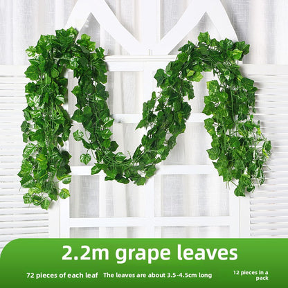 A Simulation Green Plant Vine Ivy Ivy Strip Outdoor Dill Leaf Vine Green Leaf Plant Interior Decoration Vine